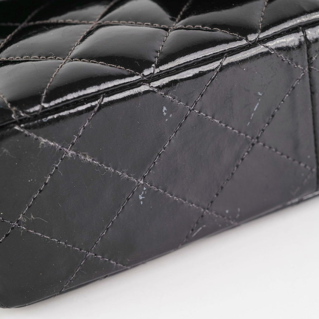 Chanel Vintage Patent Black Flap Bag