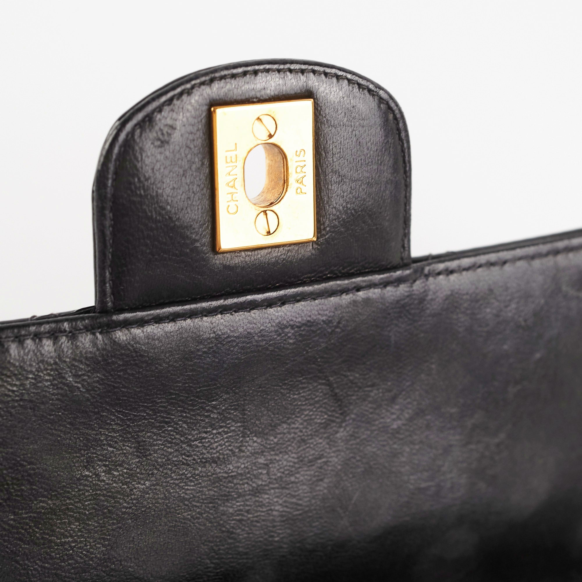 Chanel Vintage Patent Black Flap Bag