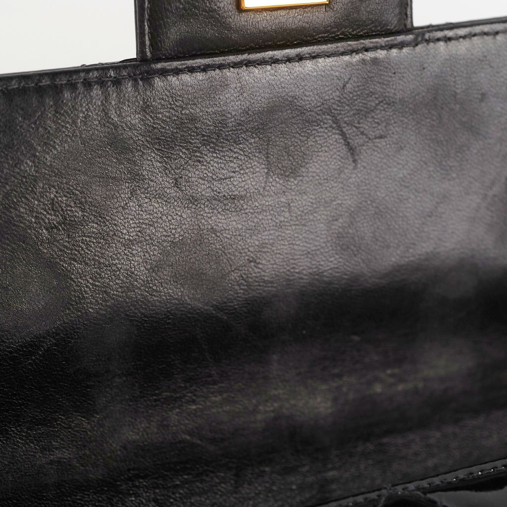 Chanel Vintage Patent Black Flap Bag