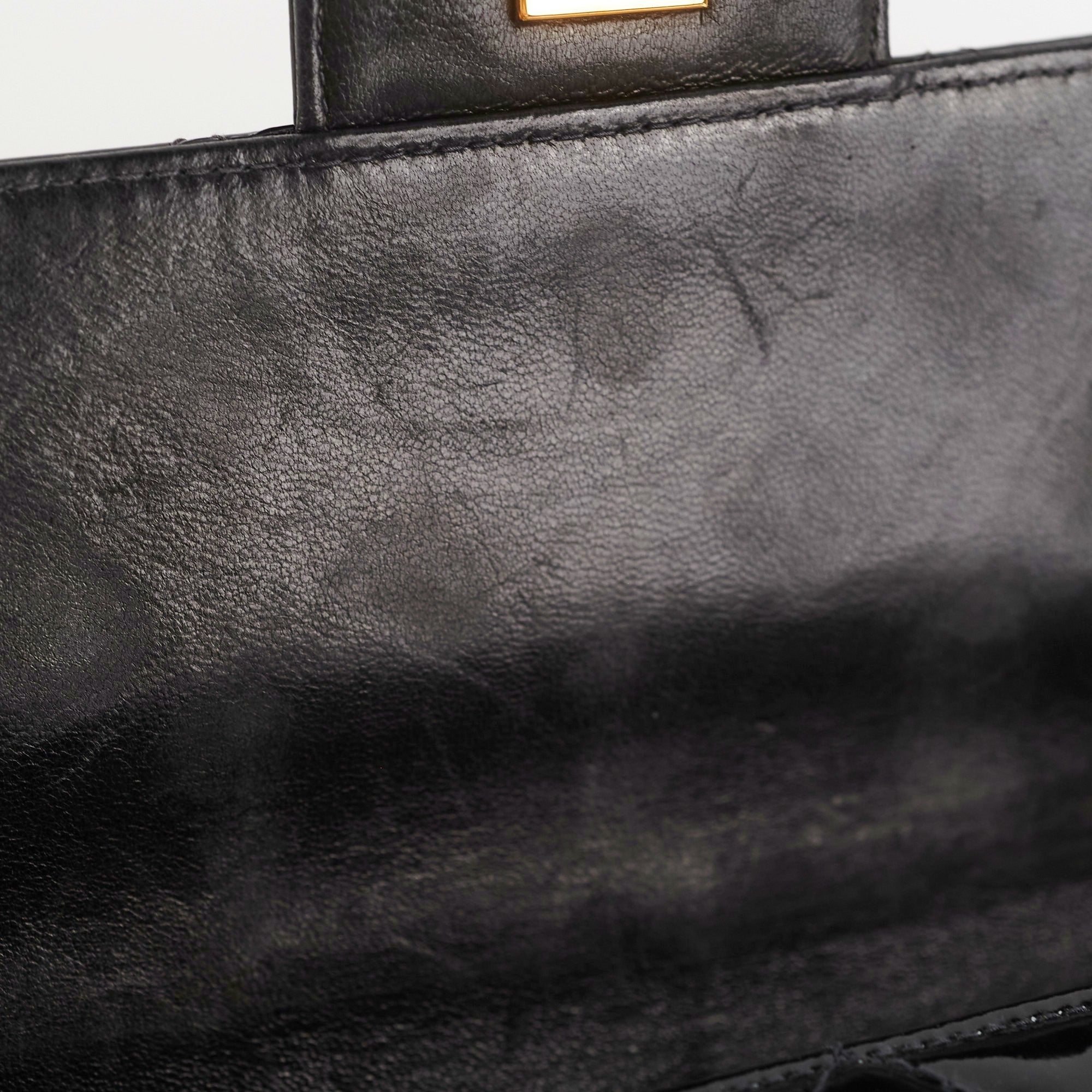 Chanel Vintage Patent Black Flap Bag