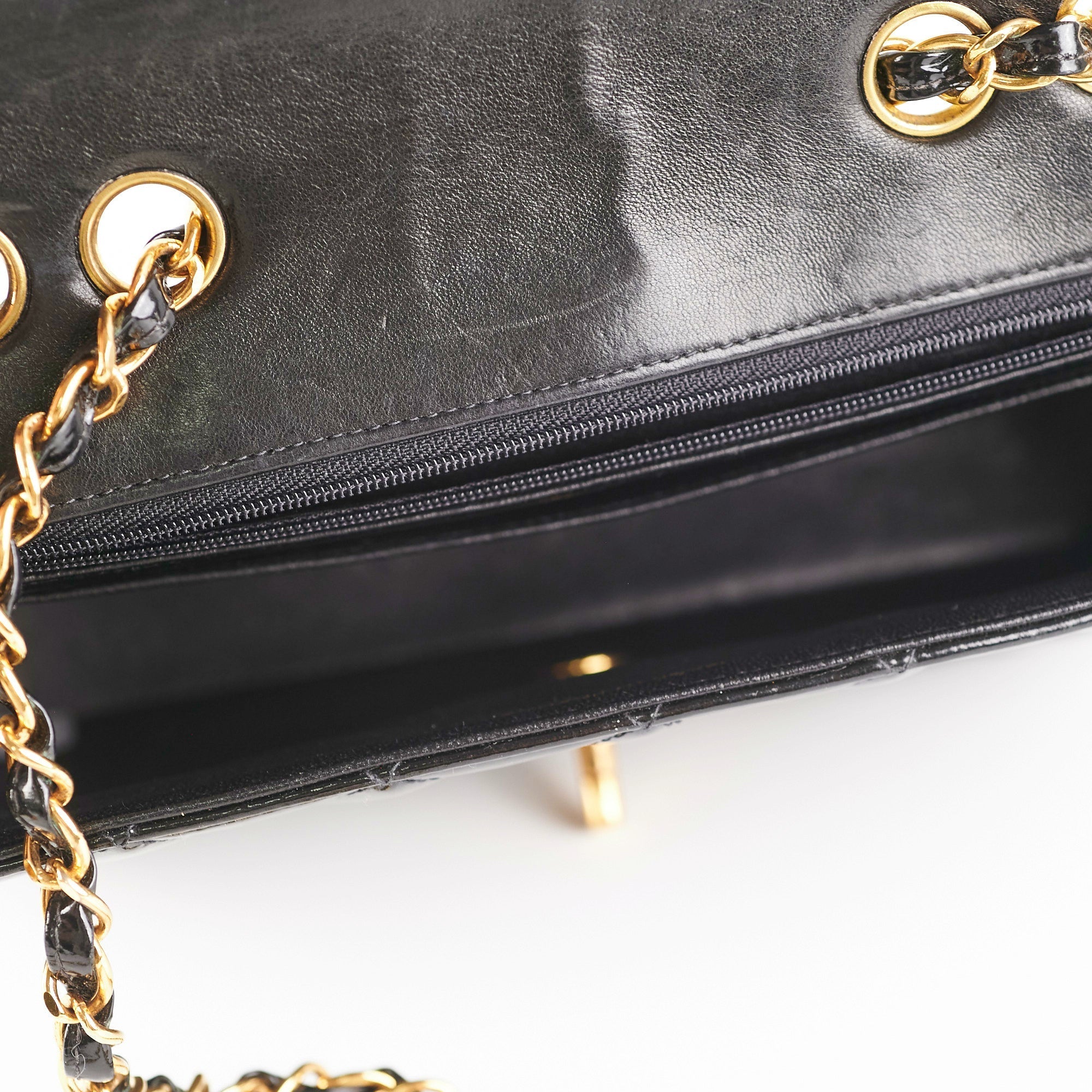 Chanel Vintage Patent Black Flap Bag