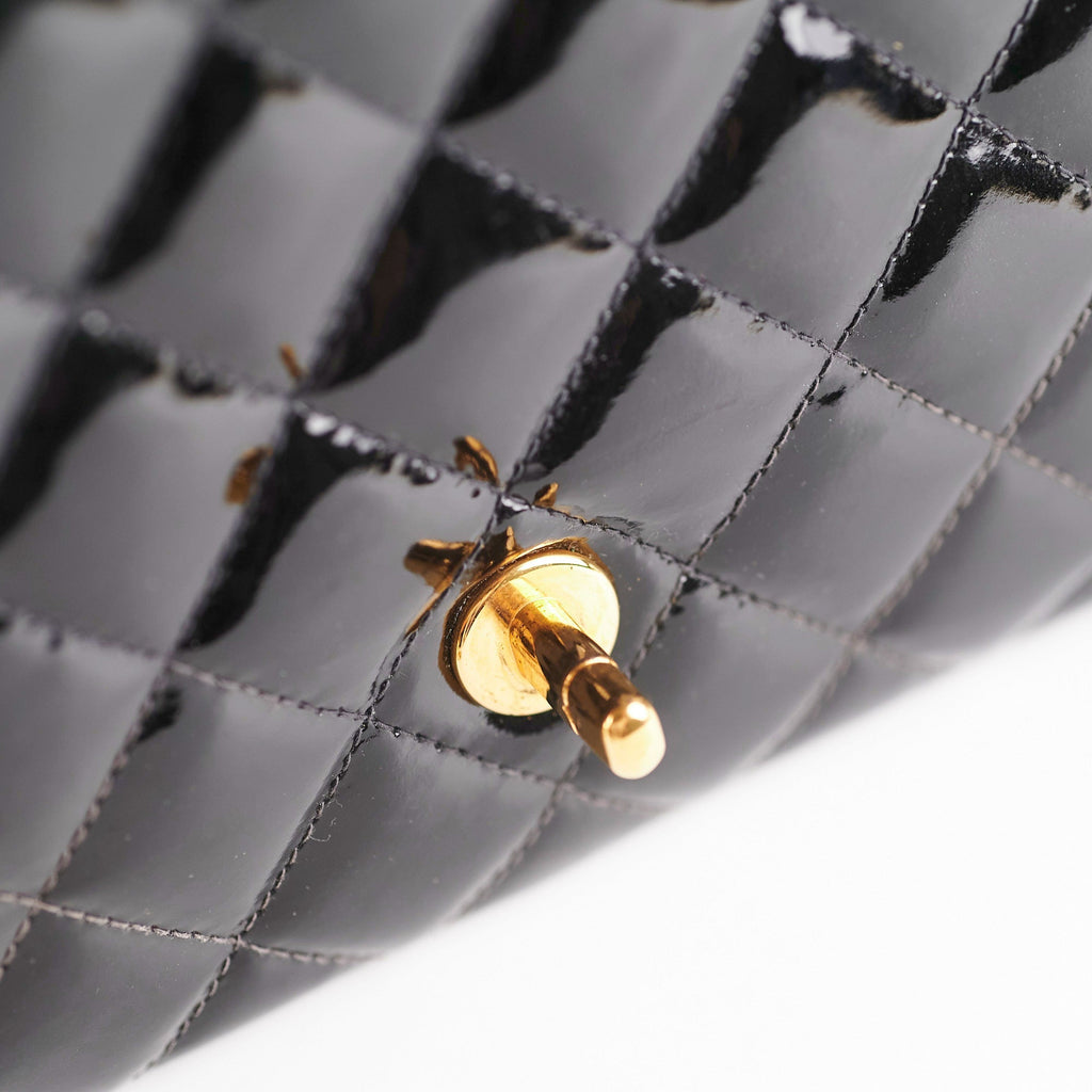 Chanel Vintage Patent Black Flap Bag