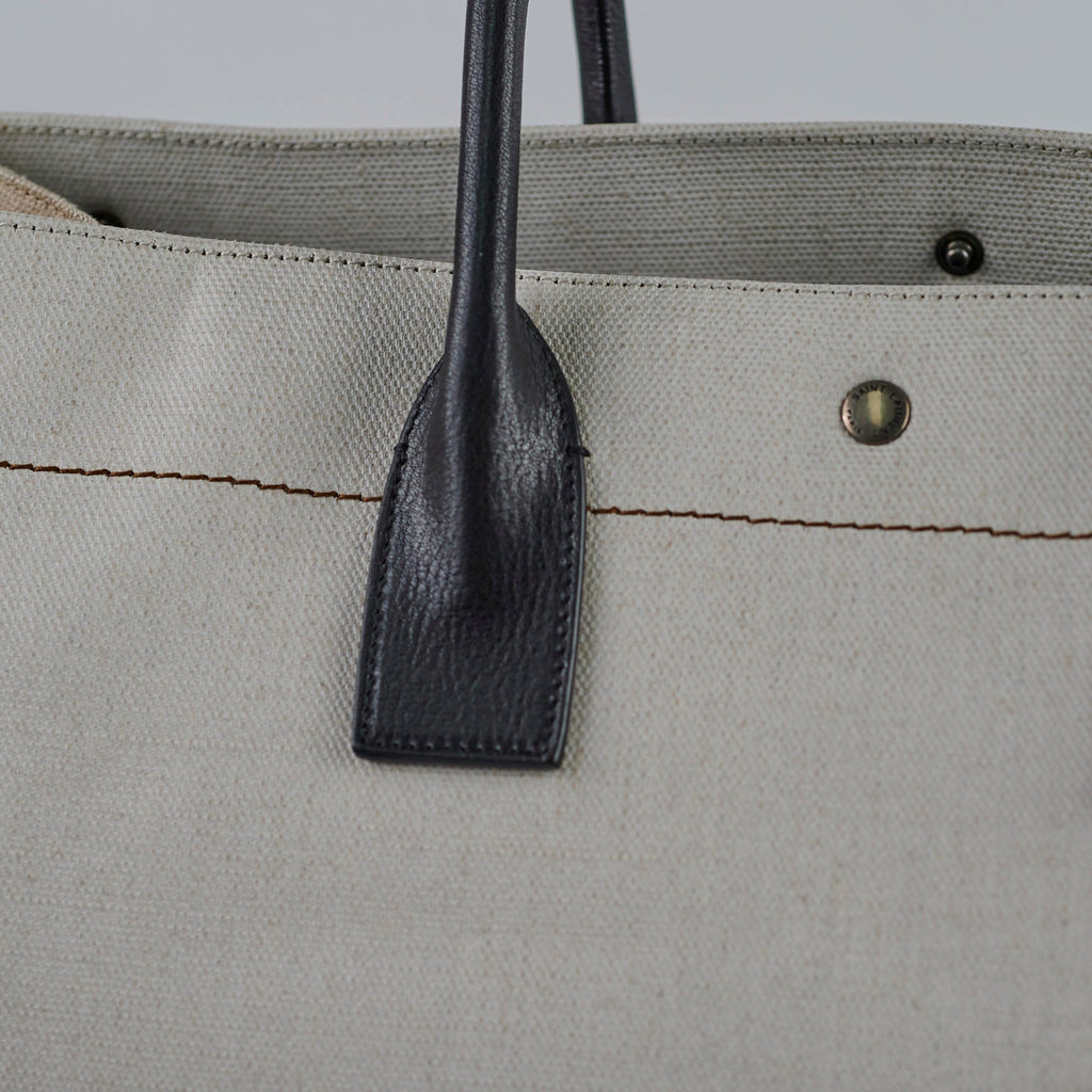 Saint Laurent Rive Gauche Tote Cream