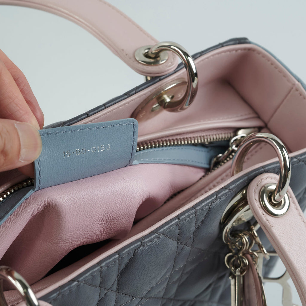 Christian Dior Medium Lady Dior Tri Colour Top Handle
