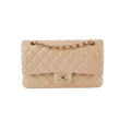 HOLD -Chanel Medium/Large Double Classic Flap Iridescent Beige