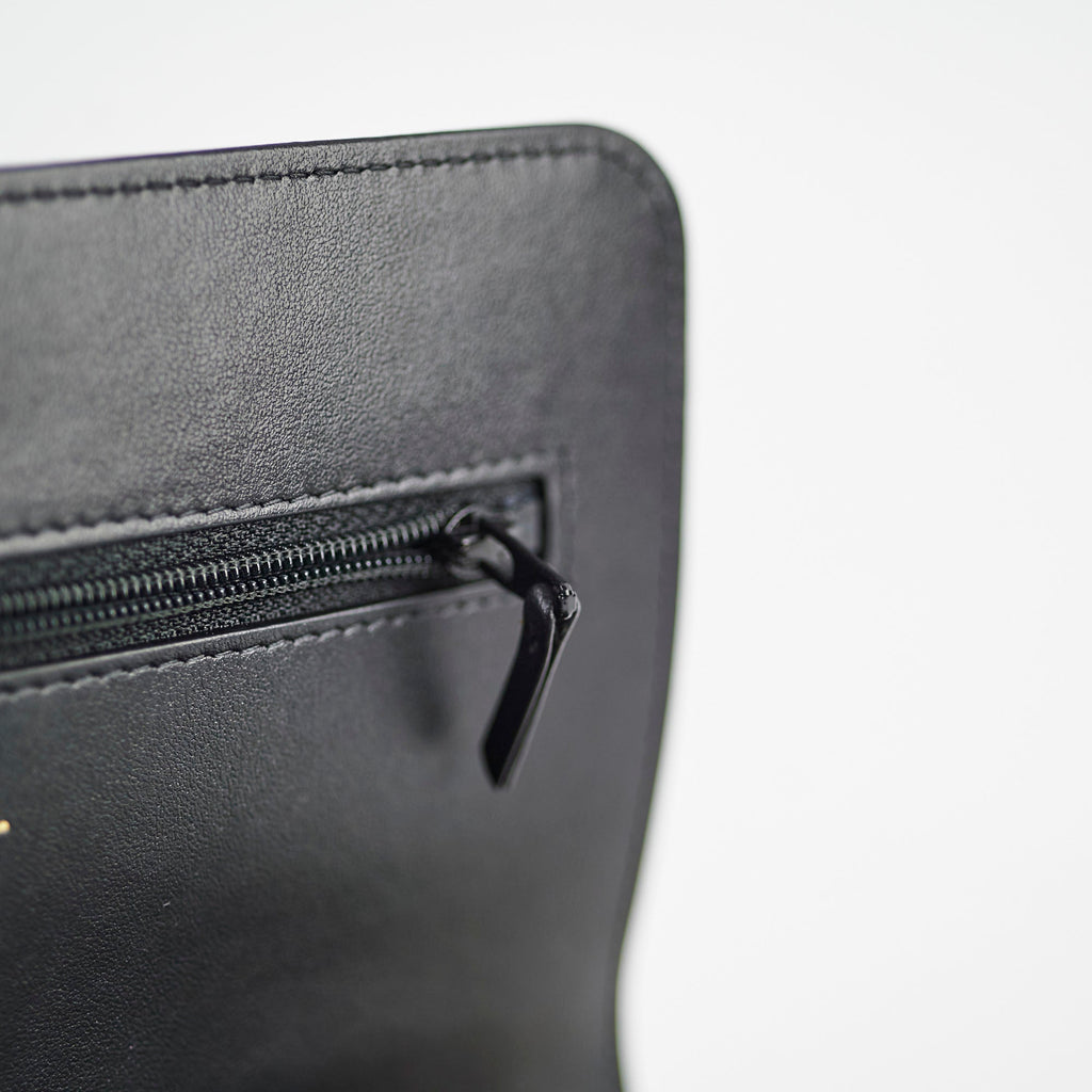 Chanel Boy Caviar Black Wallet On Chain
