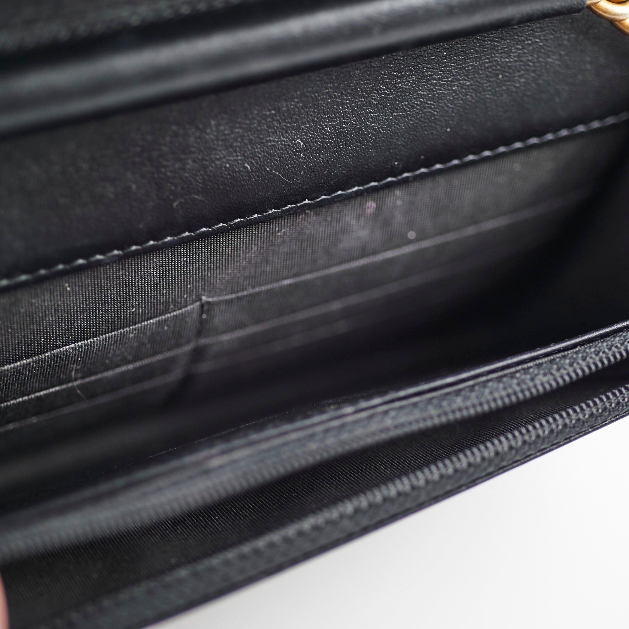 Chanel Boy Caviar Black Wallet On Chain