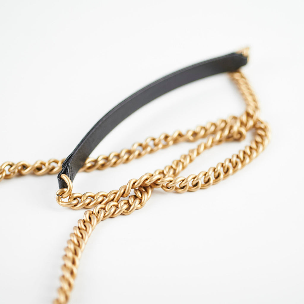 Chanel Boy Caviar Black Wallet On Chain