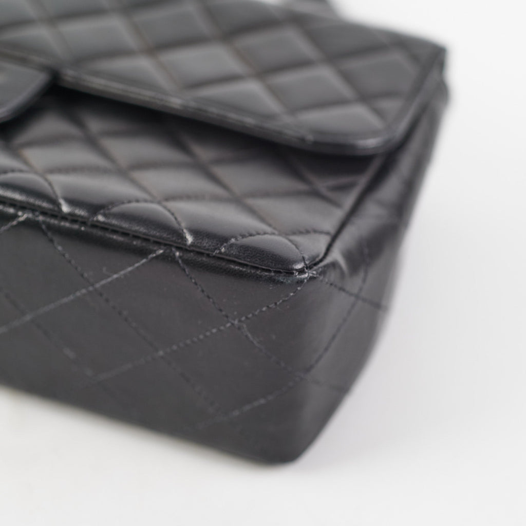 Chanel Vintage Top Handle Bag Lambskin Black
