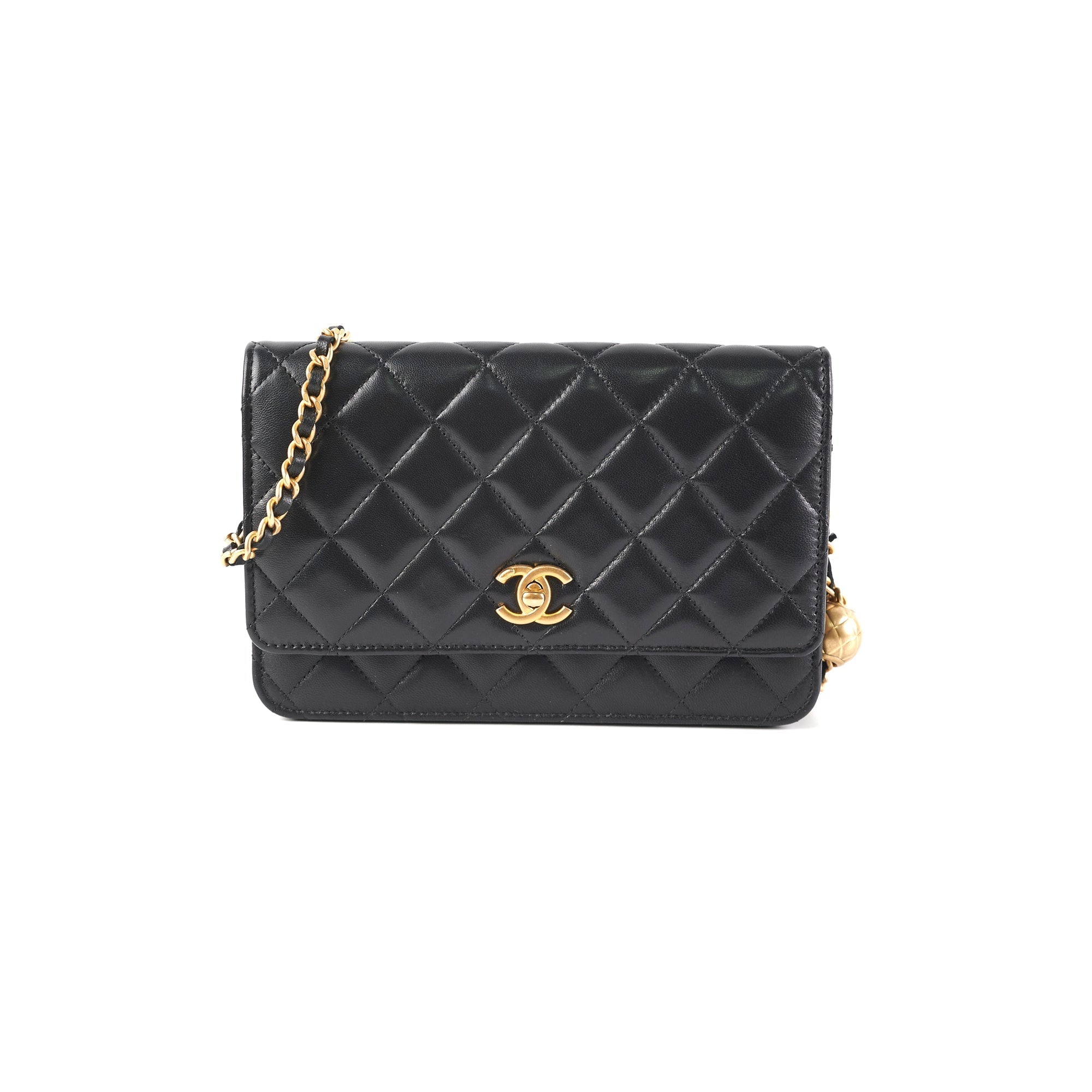 Chanel Lambskin Pearl Crush Woc Black (Microchip)