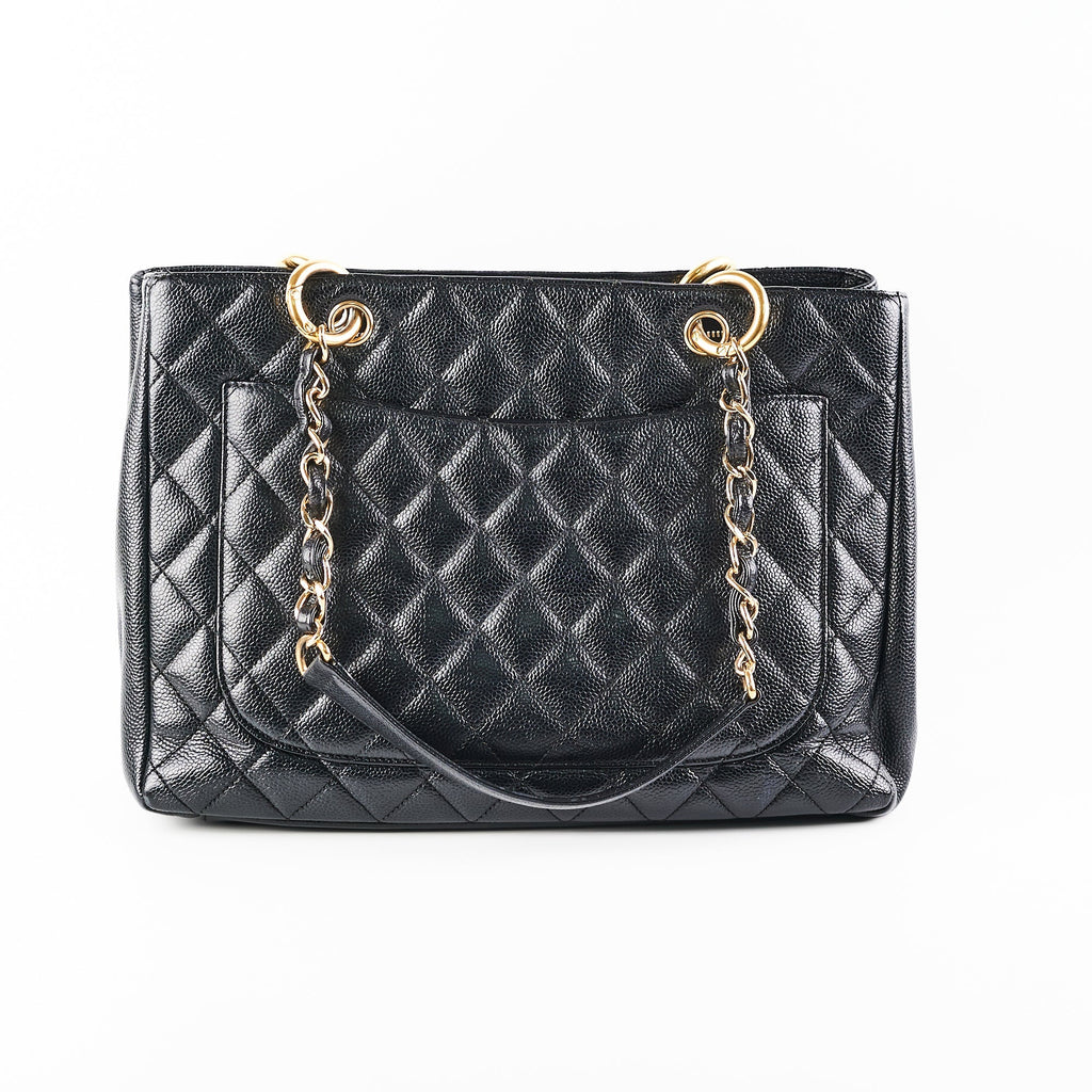 Chanel Grand Shopping Tote GST Black Caviar GHW Shoulder Bag