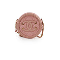 Chanel Coral Round Pink Caviar Crossbody - Series 27