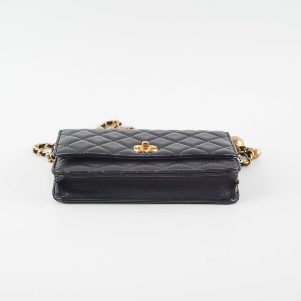 Chanel Lambskin Pearl Crush Woc Black (Microchip)
