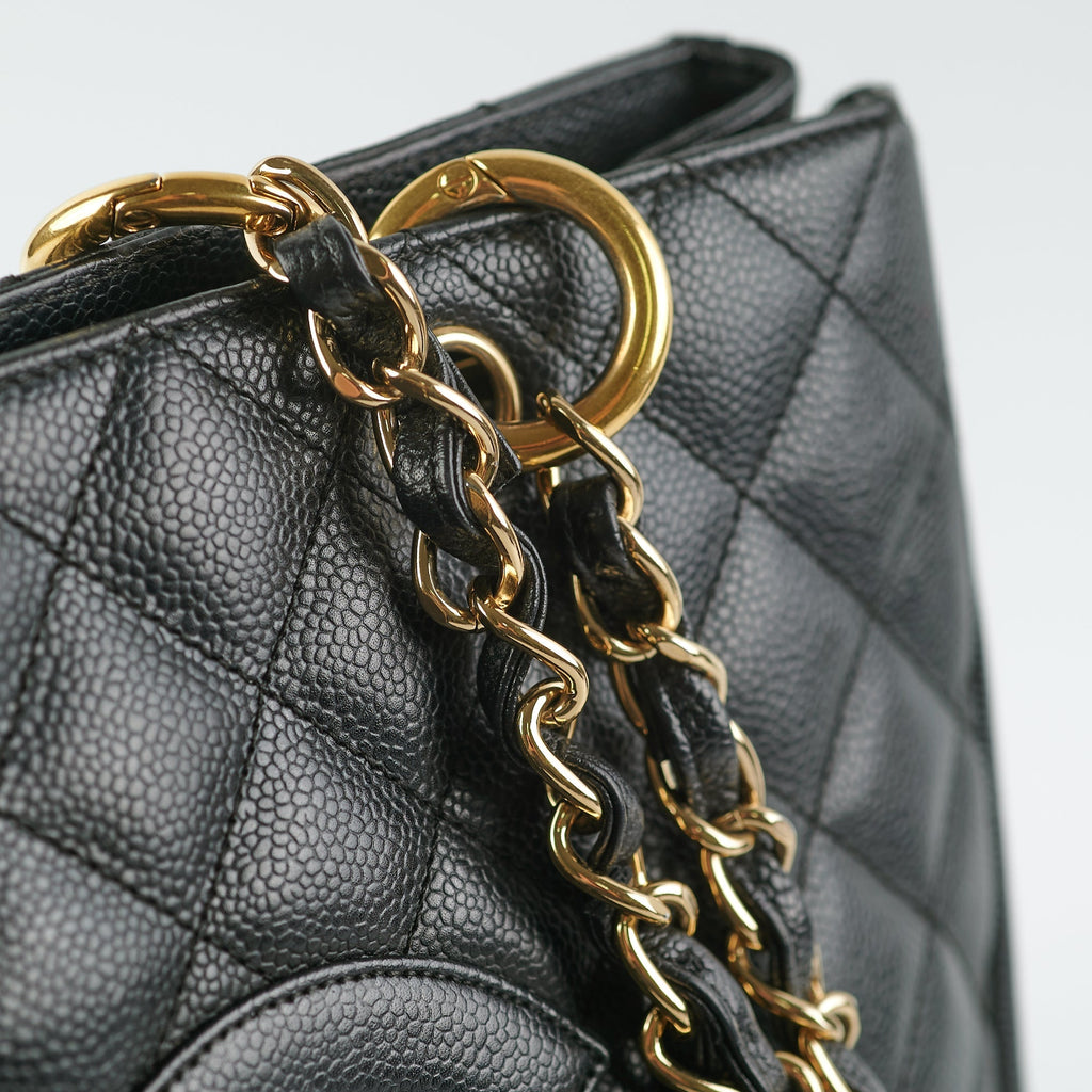 Chanel Grand Shopping Tote GST Black Caviar GHW Shoulder Bag