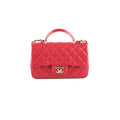 Chanel Mini Rectangular Top Handle Rose (Microchipped)