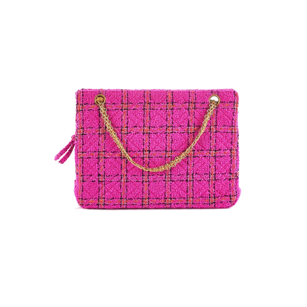 Chanel Seasonal Pink Tweed Shoulder Bag