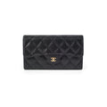 Chanel Long black Caviar Wallet