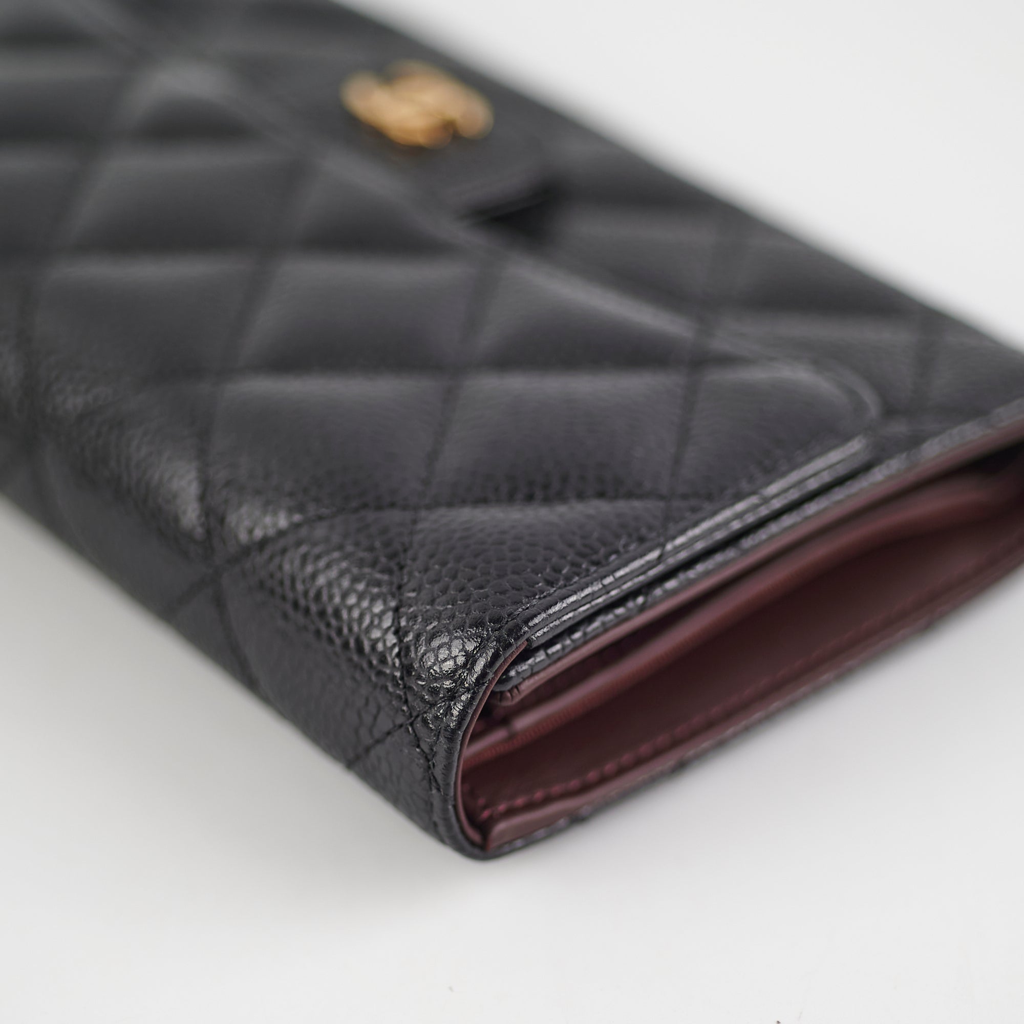 Chanel Long black Caviar Wallet