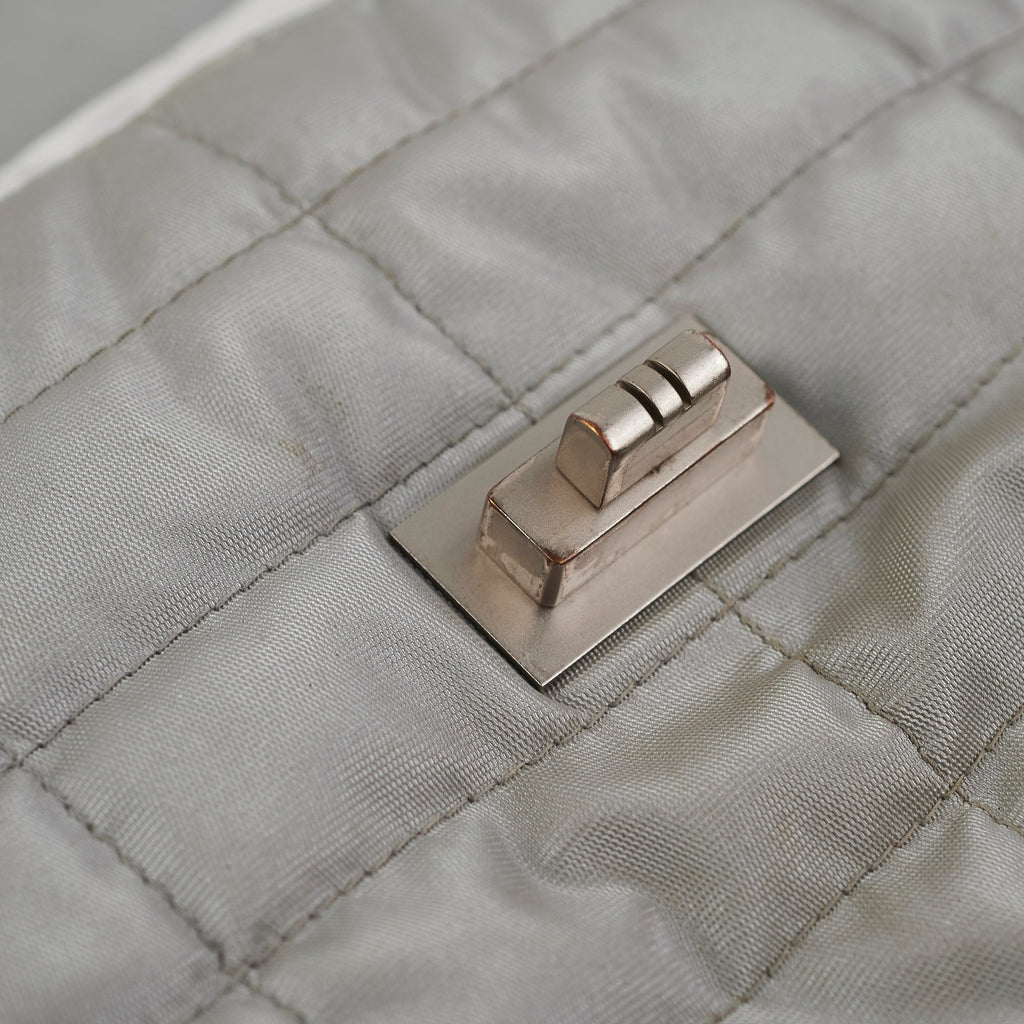 Chanel Fabric Quilted Reissue Flap Sliver Bag