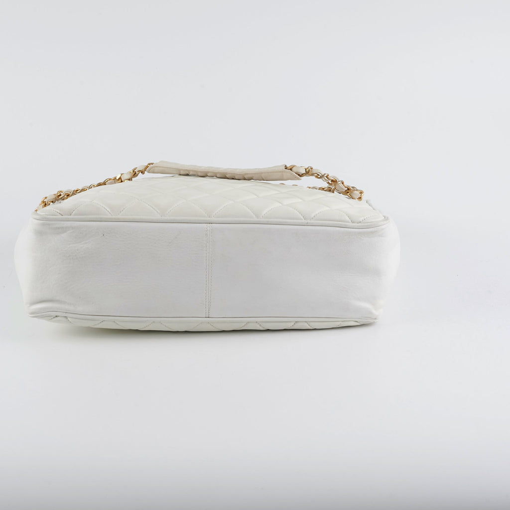 Chanel Vintage White Tote Bag