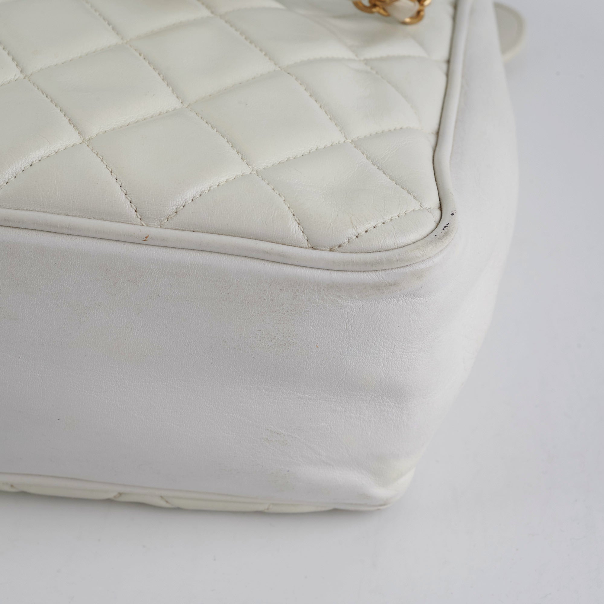 Chanel Vintage White Tote Bag