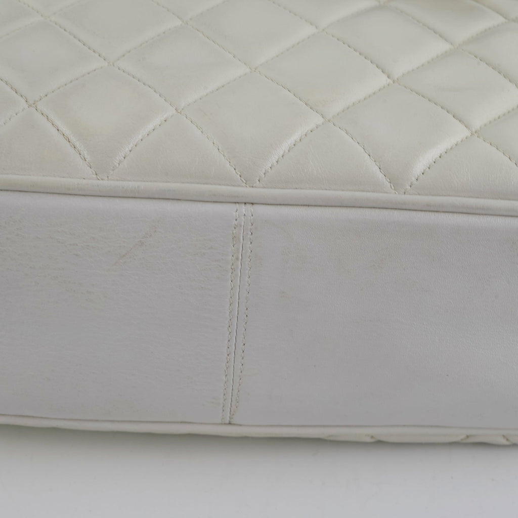 Chanel Vintage White Tote Bag