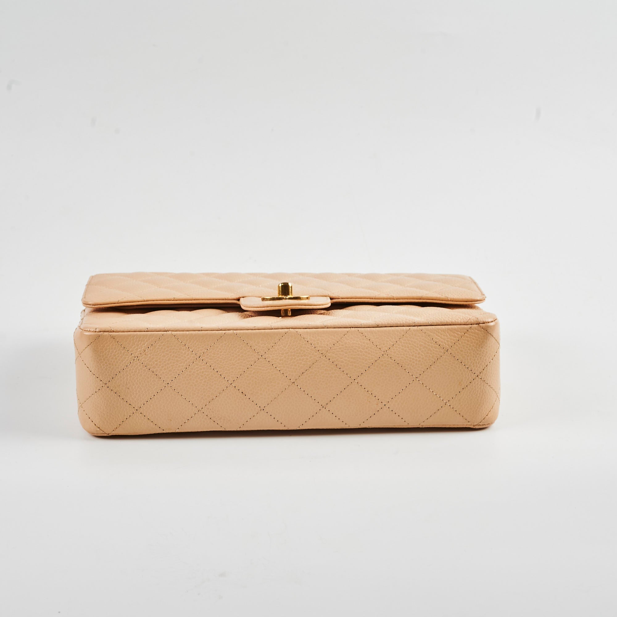 Chanel Classic Caviar M/L Beige Claire