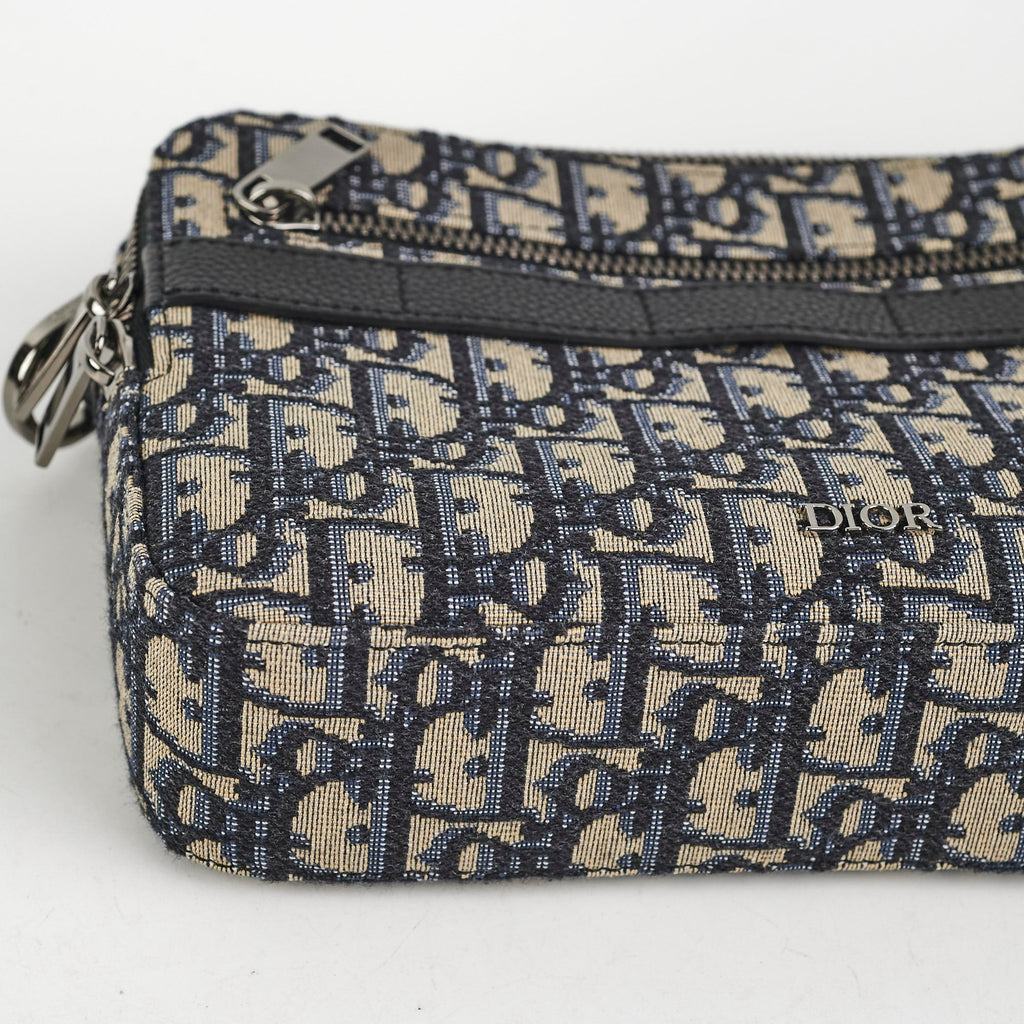 Dior Safari Oblique Messenger Bag Navy