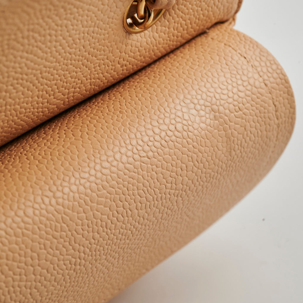 Chanel Classic Caviar M/L Beige Claire