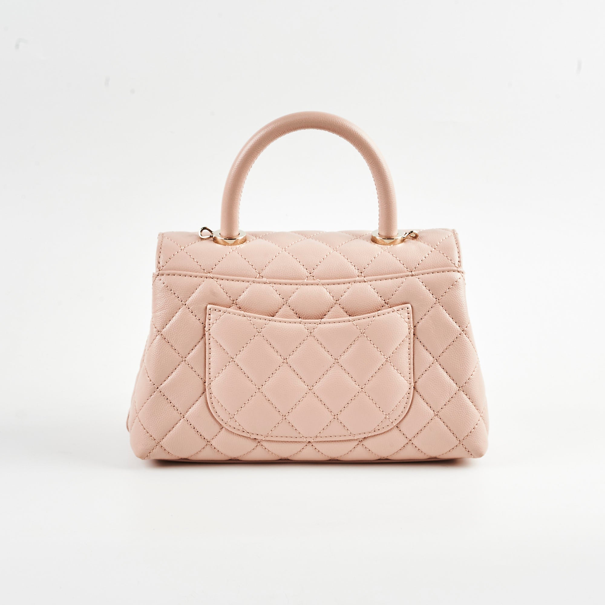 Chanel Small Coco Handle Caviar Pink Microchipped 2021