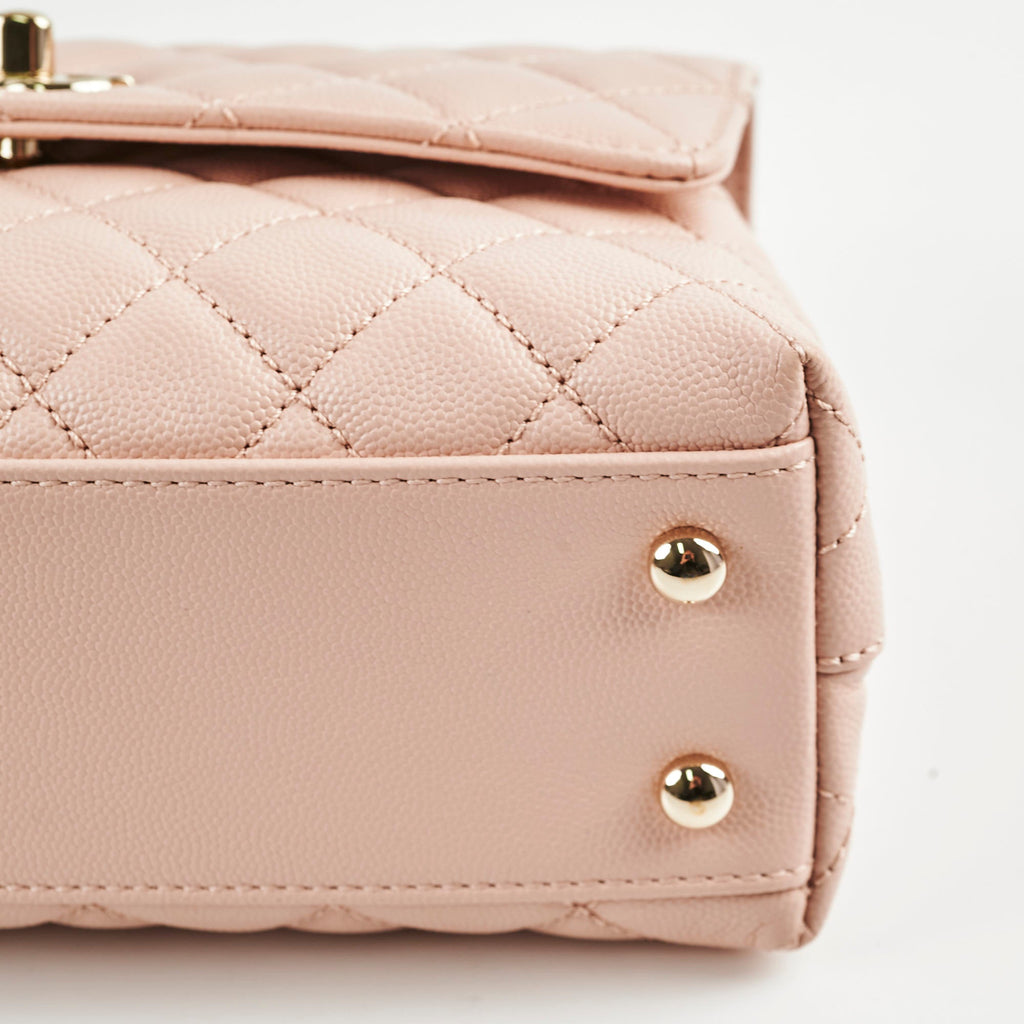 Chanel Small Coco Handle Caviar Pink Microchipped 2021