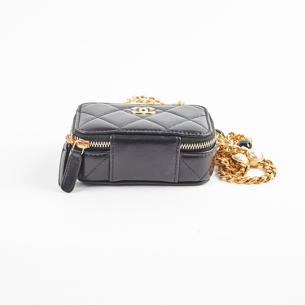Chanel Lambskin Micro Bag Black