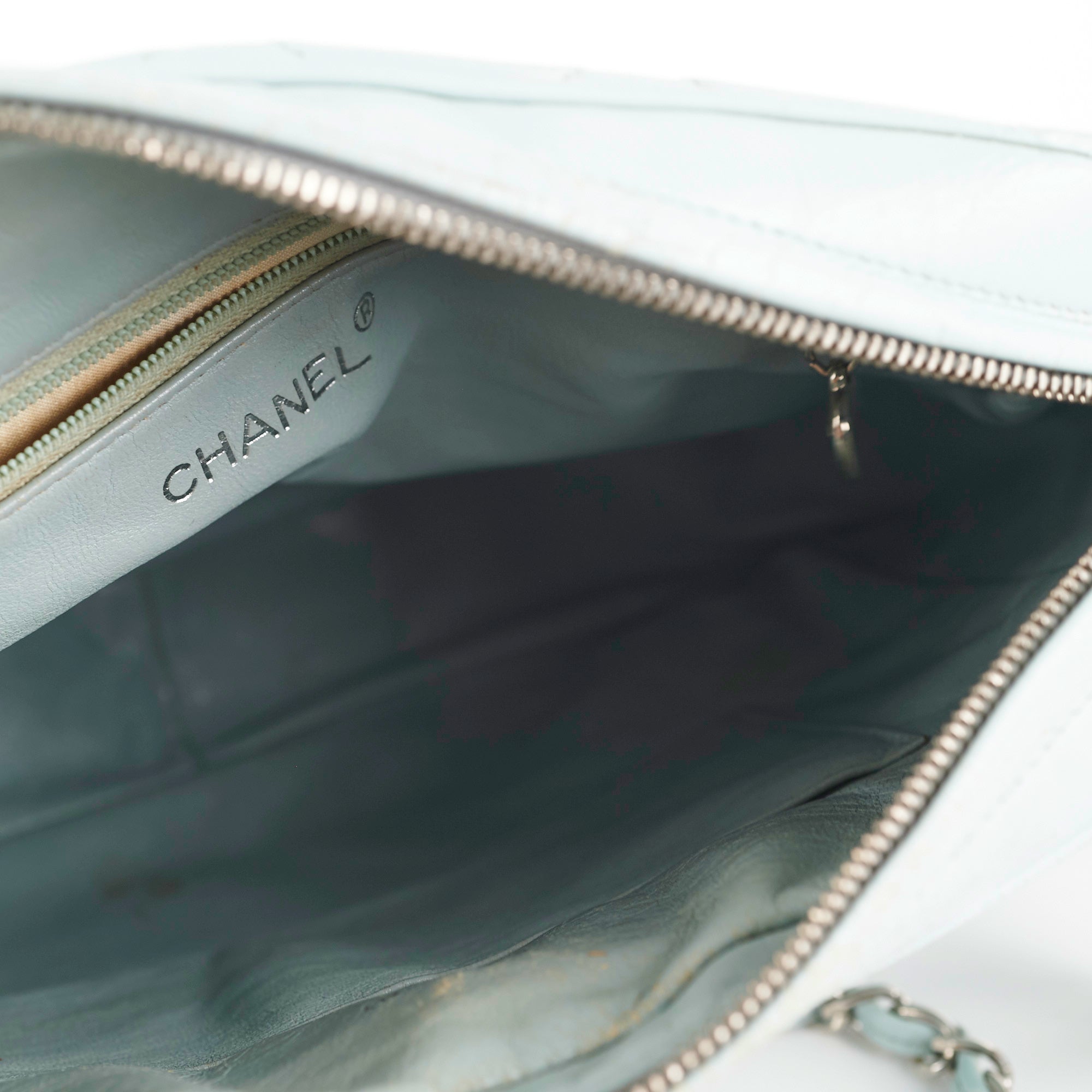 Chanel Vintage Camera Bag Light Blue (Recoloured)
