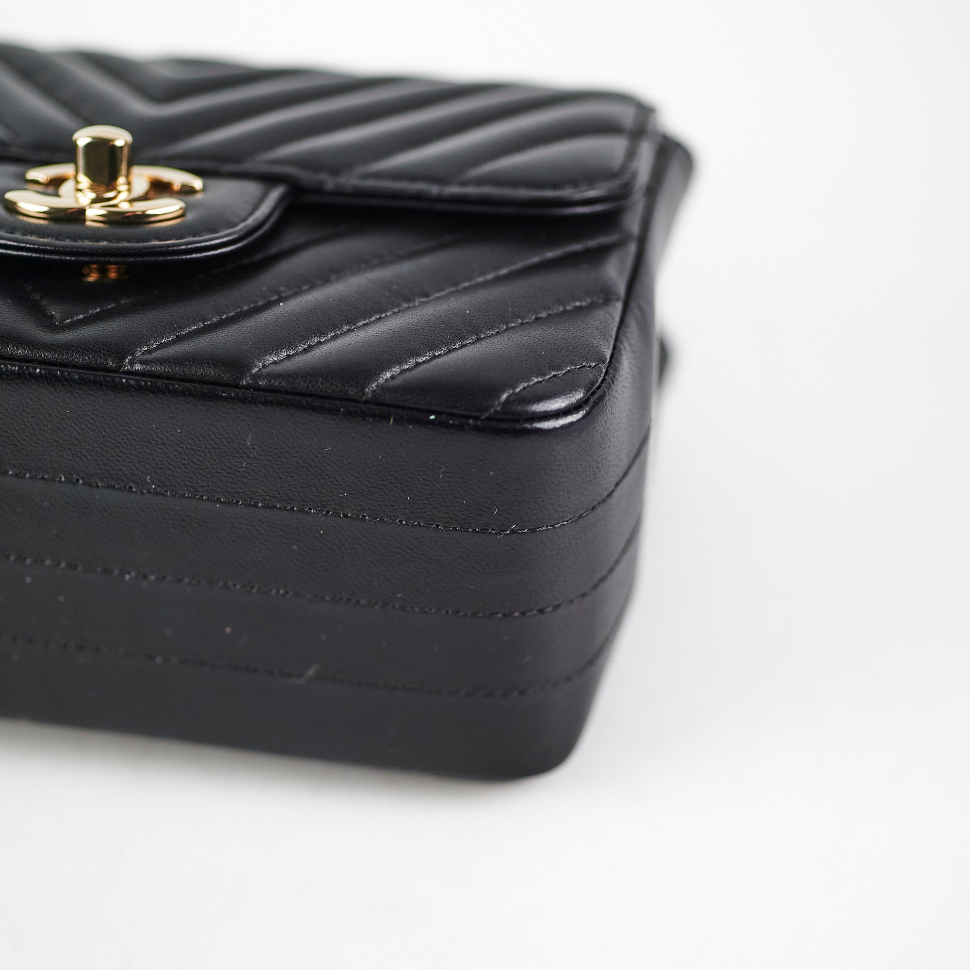 Chanel Mini Square Lambskin Black