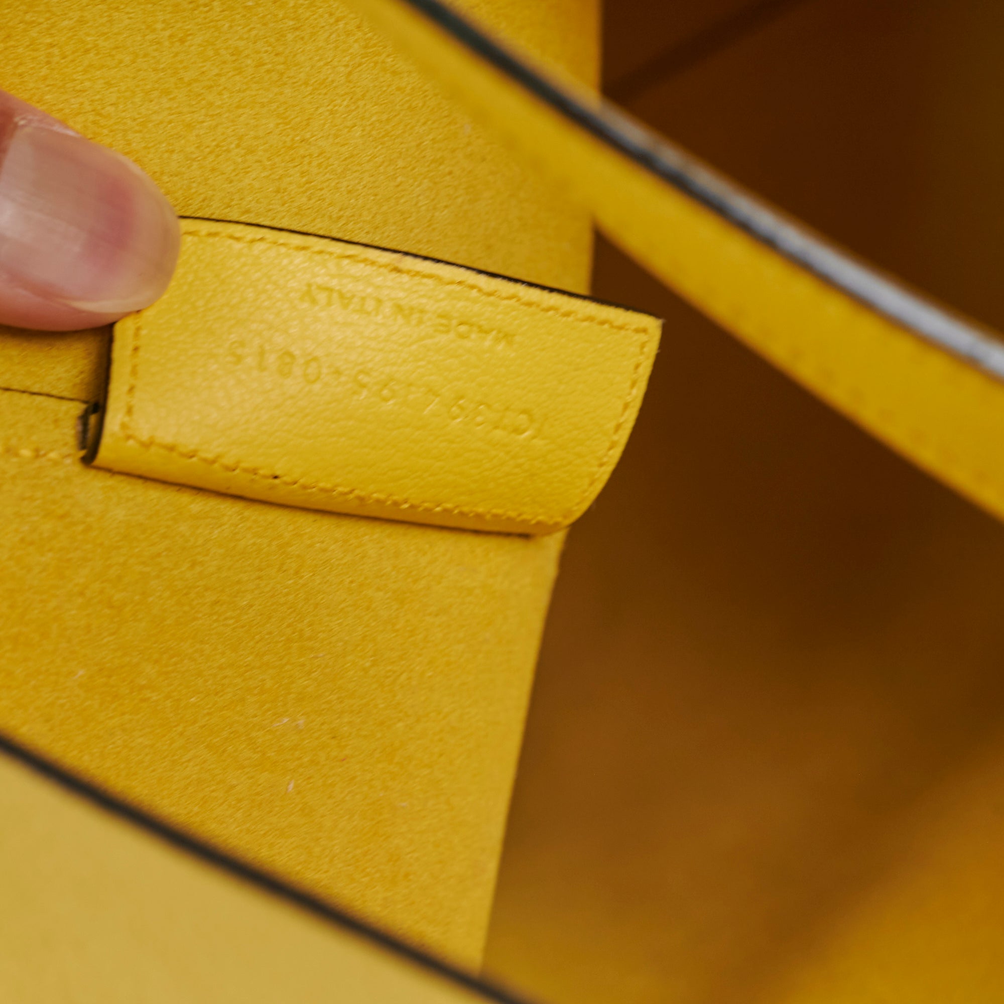 Saint Laurent Calfskin Yellow Tote Bag