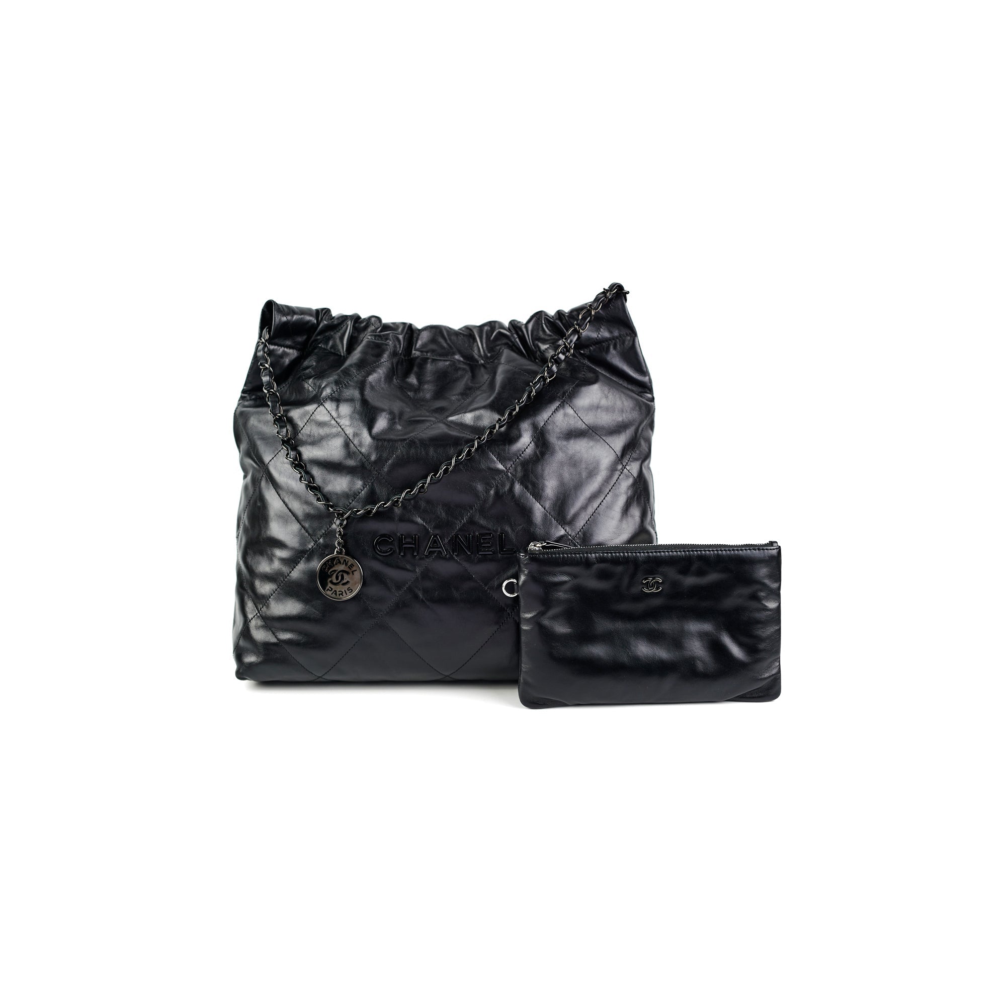 HOLD CV Chanel 22 So Black Medium Calfskin Handbag
