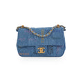 Chanel 22p Mini Rectangle Denim Flap