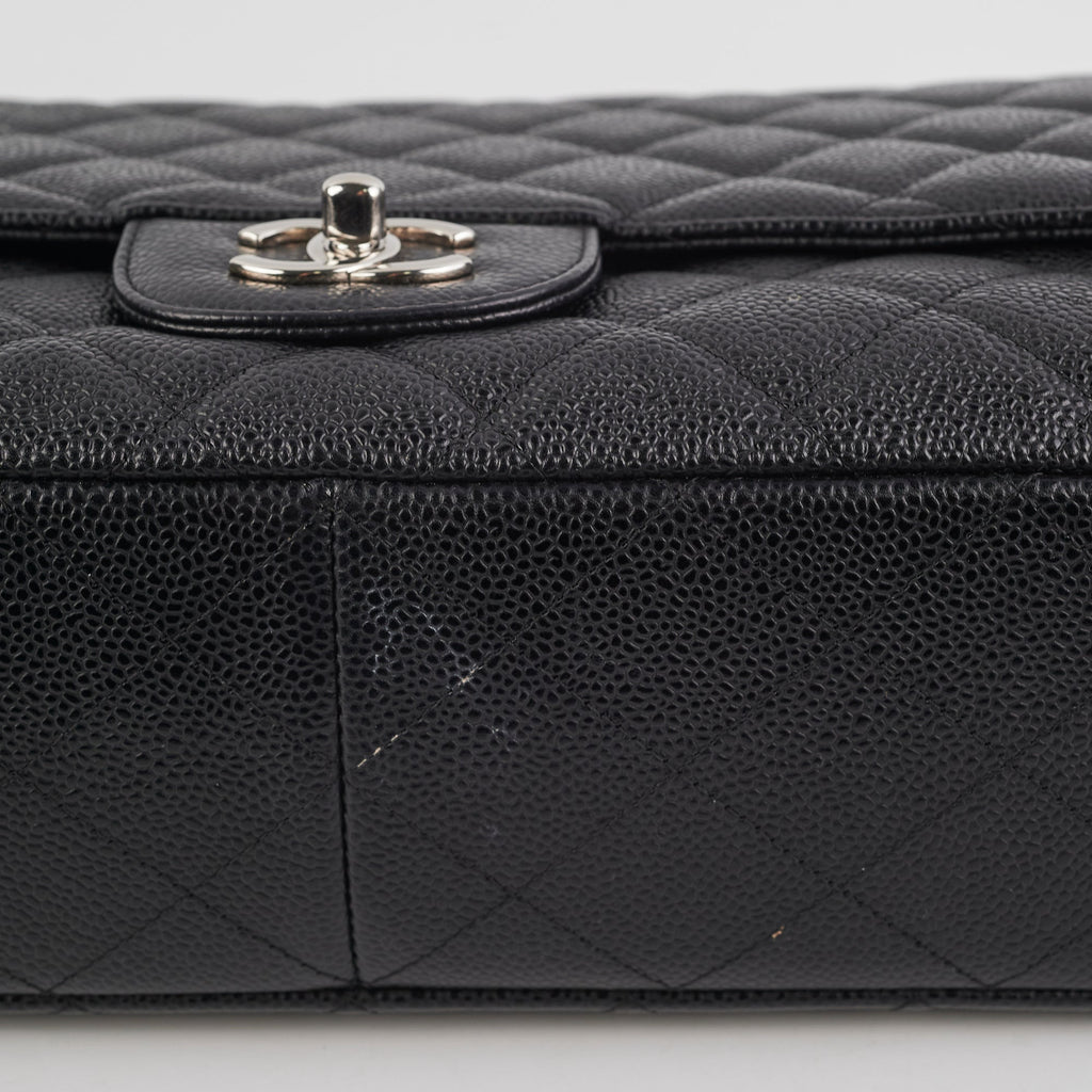 Chanel Single Flap Jumbo Caviar Black