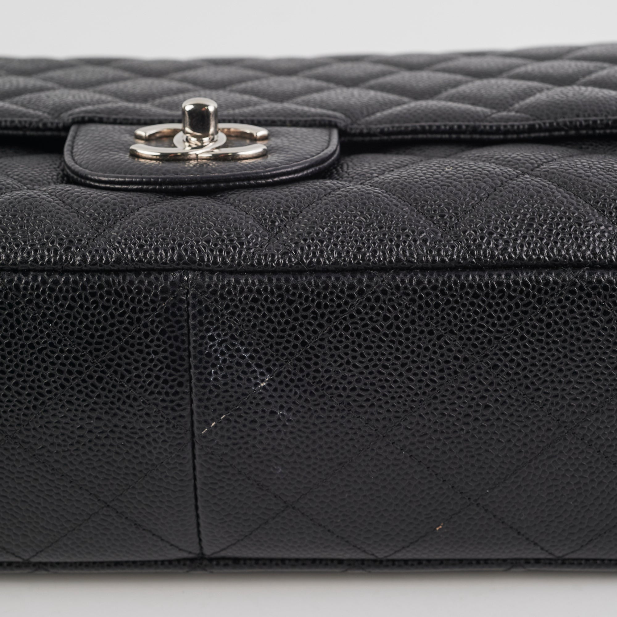 Chanel Single Flap Jumbo Caviar Black