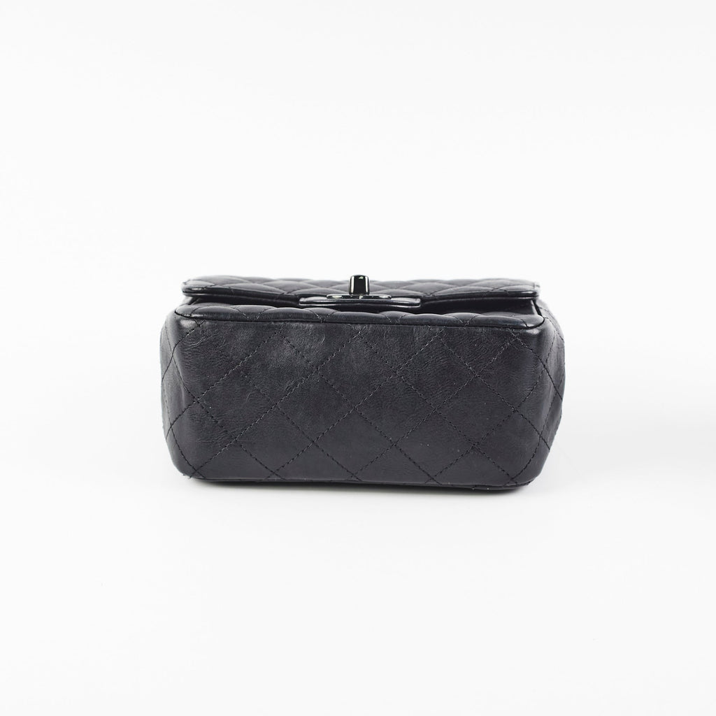 Chanel Mini Square Calfskin So Black