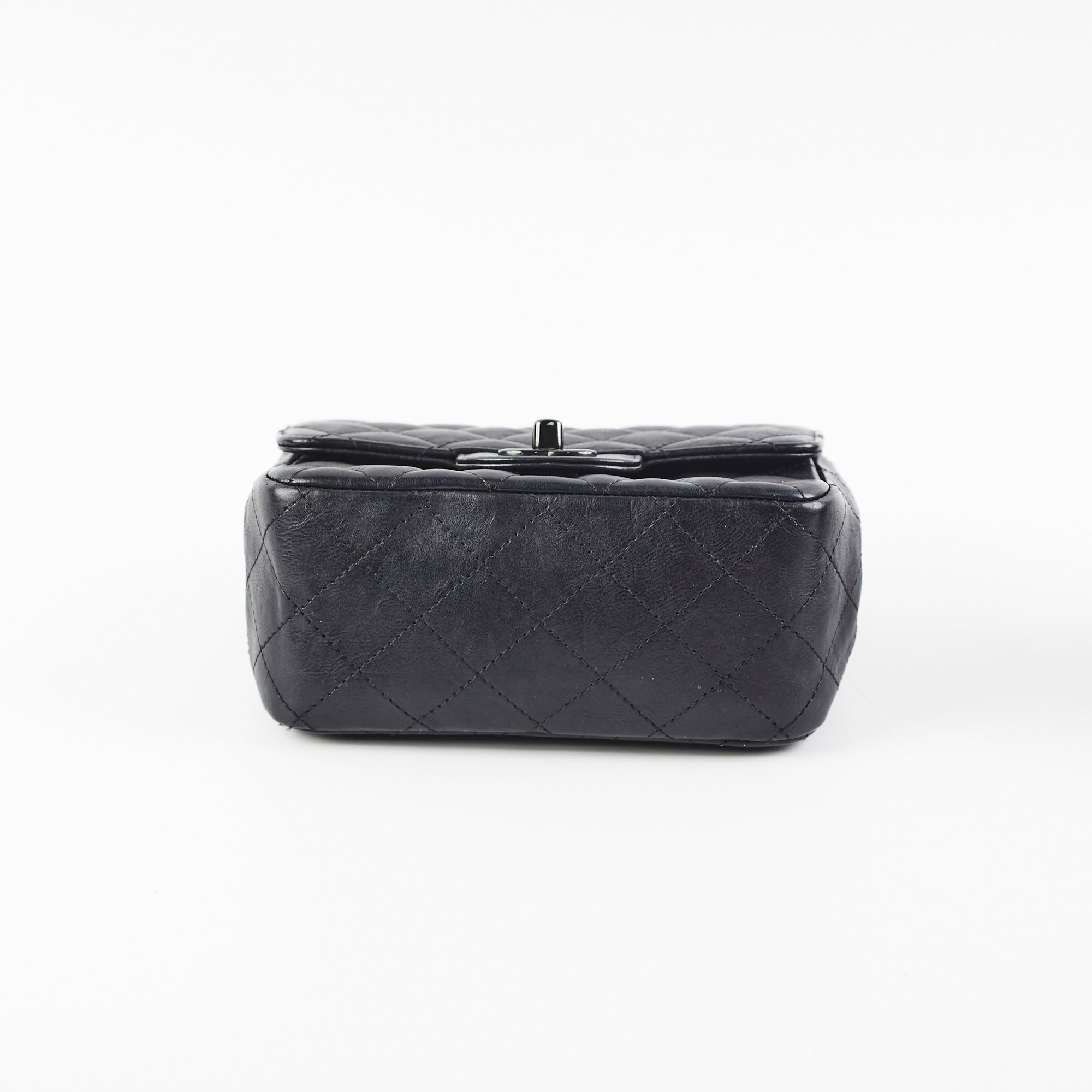 Chanel Mini Square Calfskin So Black