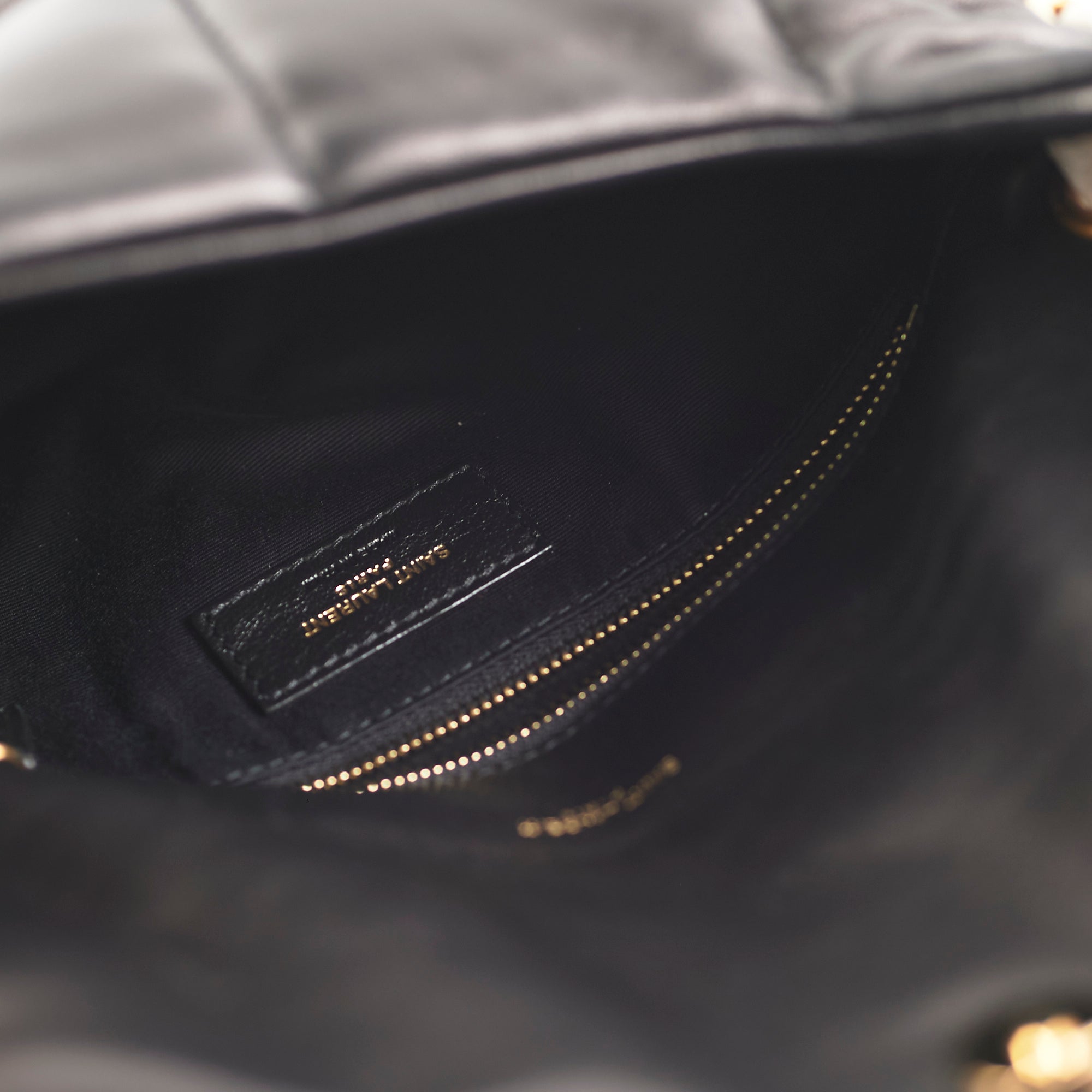 Saint Laurent Puffer Small Black Shoulder Bag