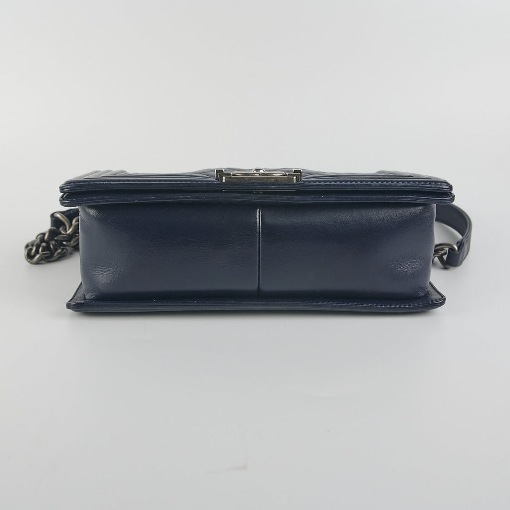 Chanel Boy Old Medium Lambskin Navy