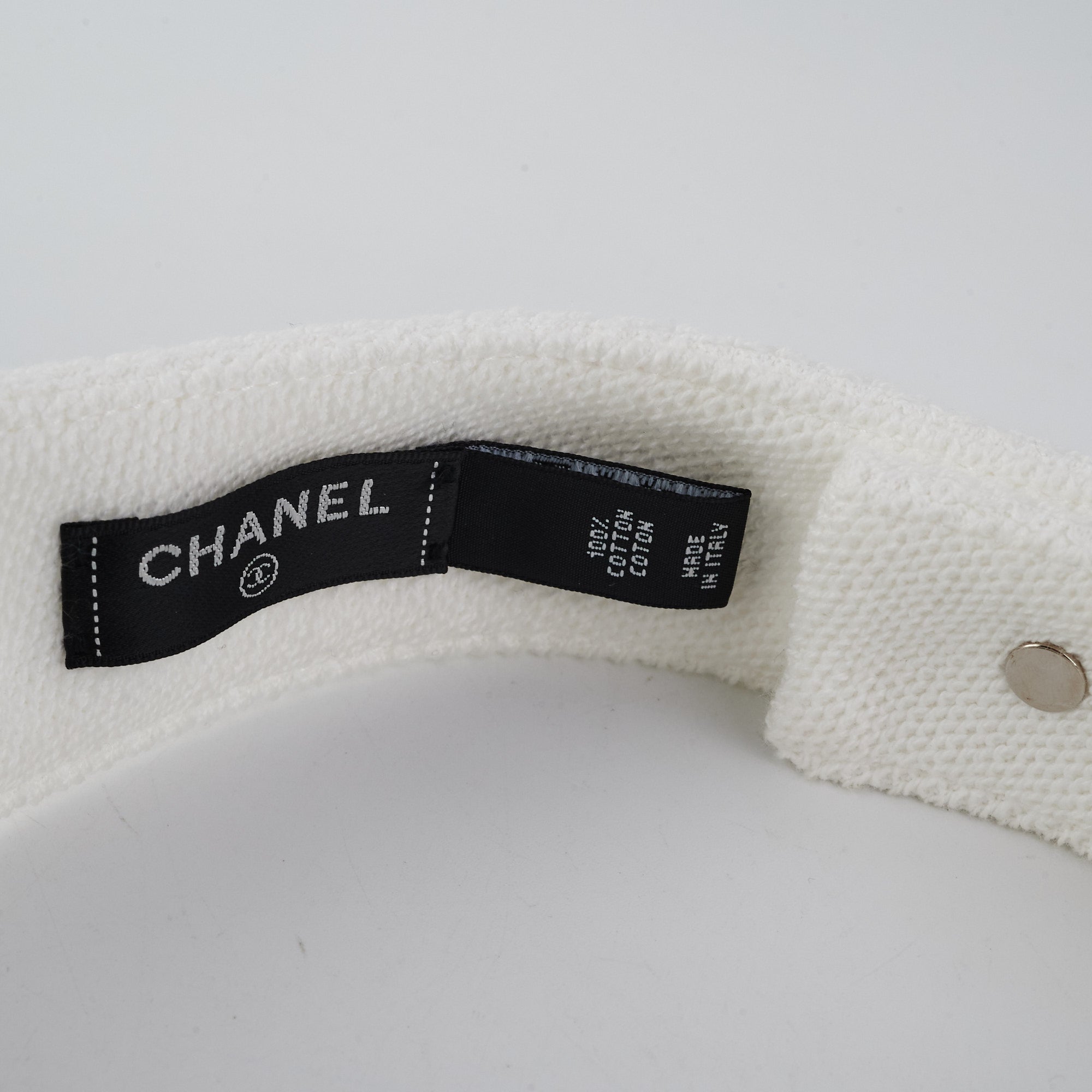 Chanel White Sun Visor Hat