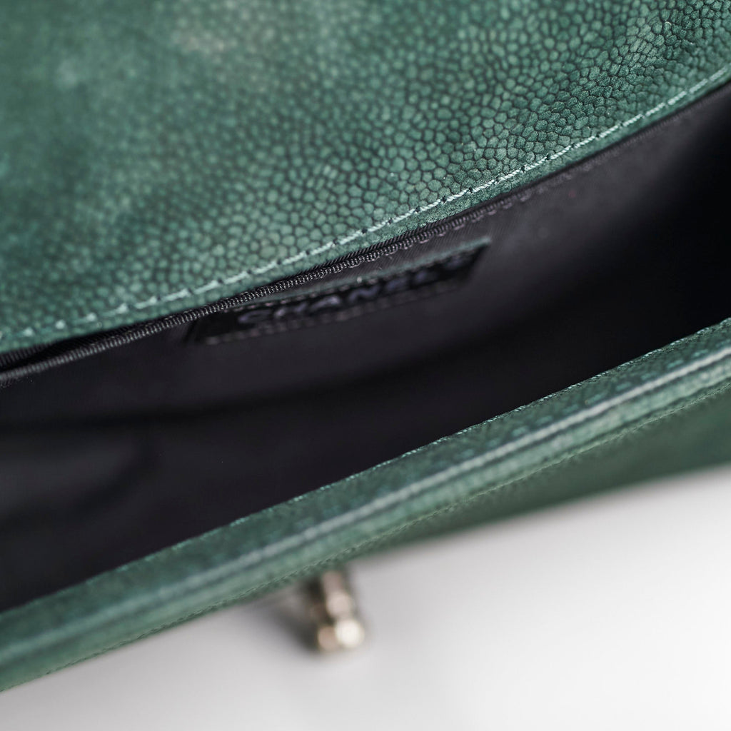 Chanel Old Medium Boy Oliver Green