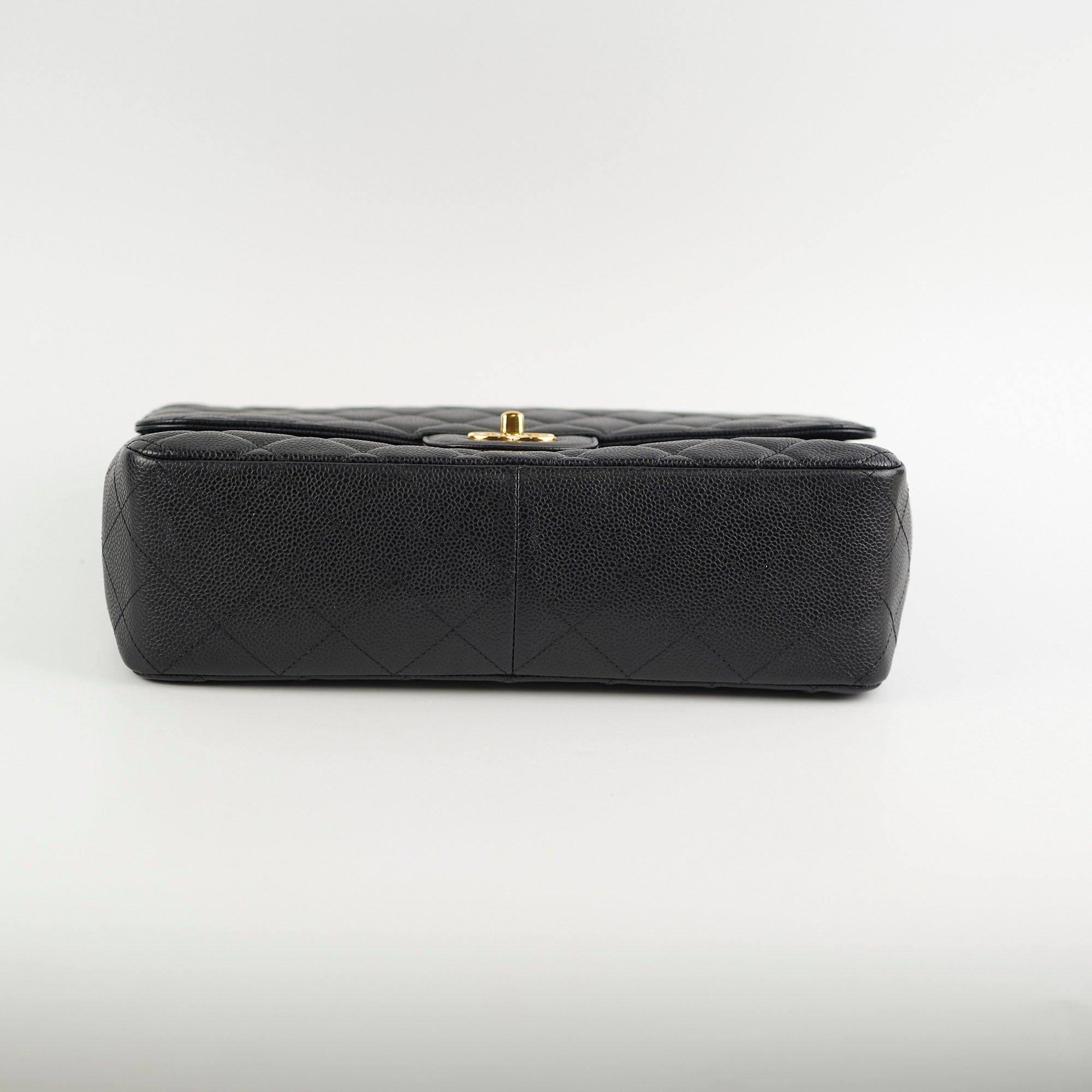Chanel Classic Jumbo Caviar Black Single Flap