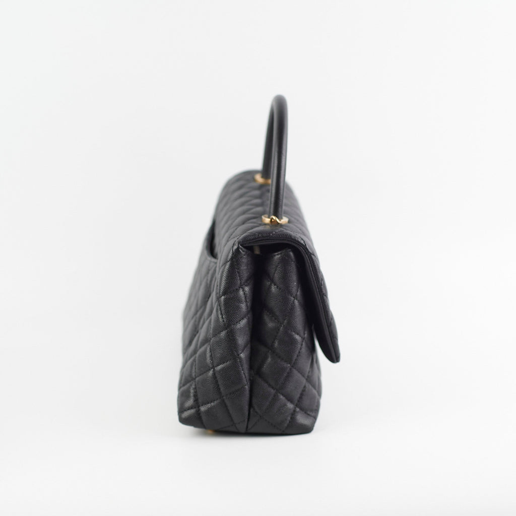 Chanel Coco Handle Caviar Medium Black