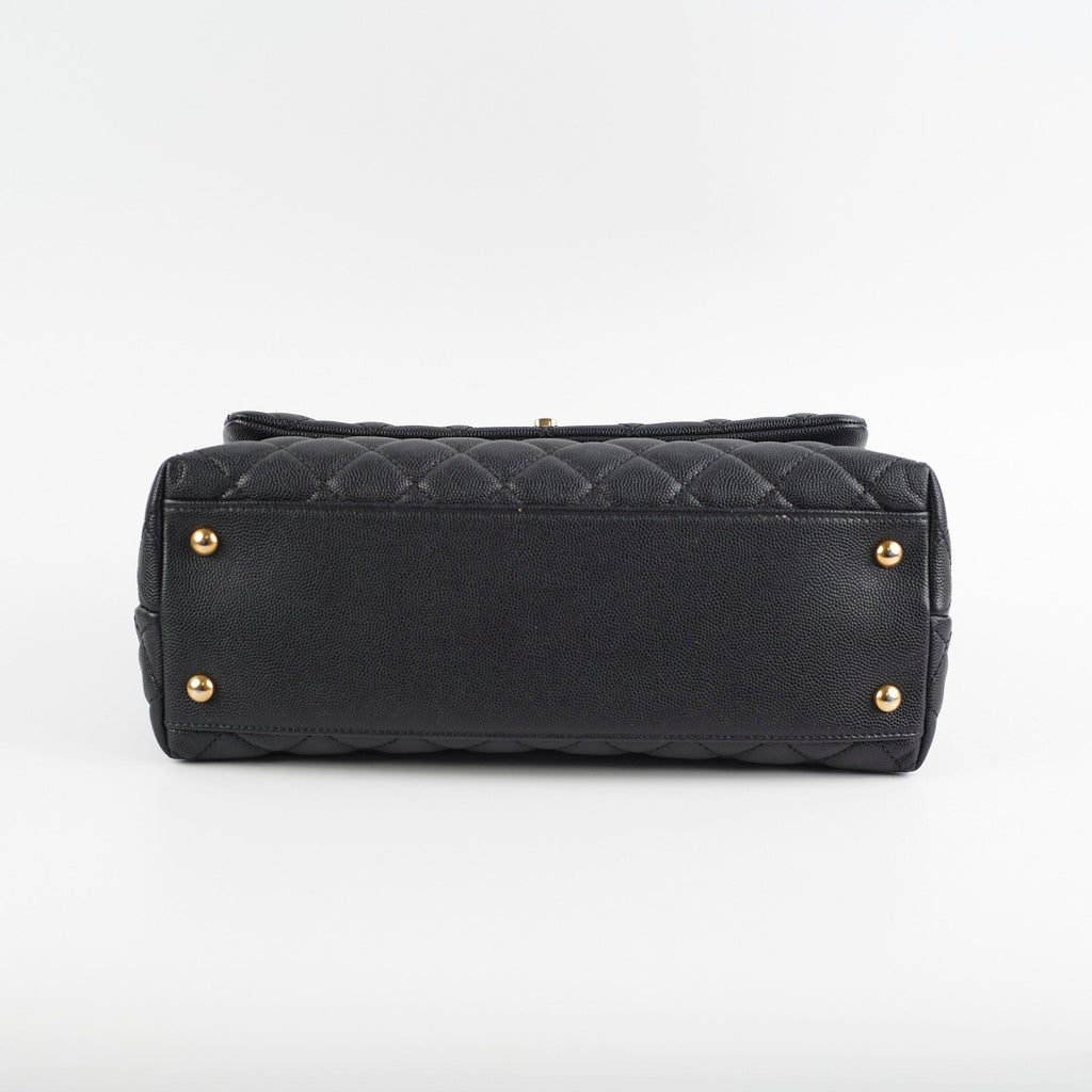 Chanel Coco Handle Caviar Medium Black
