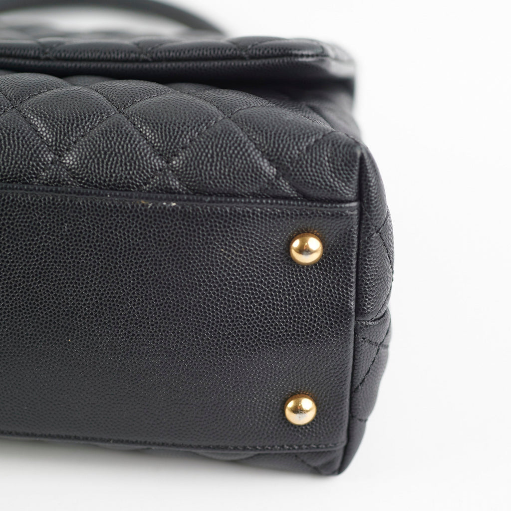 Chanel Coco Handle Caviar Medium Black