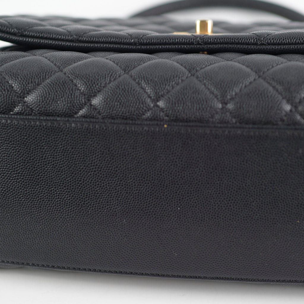 Chanel Coco Handle Caviar Medium Black